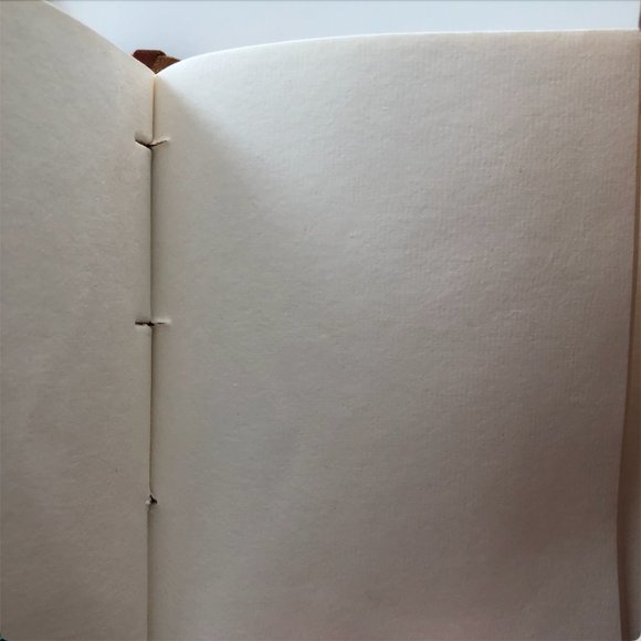 Leather Mahogany Woven Embossed Wrap Green Stone Journal - Picture 11 of 12